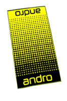 andro Handtuch Dots schwarz/gelb