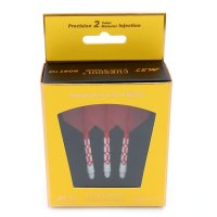 CUESOUL AK57 ROST T19 Integrated Dart Flights, Big Wing Shape, White Shaft with Red Flight, Set of 3
