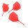 CUESOUL AK57 ROST T19 Integrated Dart Flights, Big Wing Shape, White Shaft with Red Flight, Set of 3