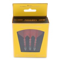 CUESOUL AK57 ROST T19 Integrated Dart Flights, Big Wing Shape, Clear Shaft with Red Flight, Set of 3
