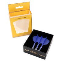 CUESOUL AK57 ROST T19 Integrated Dart Flights, Big Wing Shape, Clear Shaft with Blue Flight, Set of 3