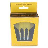 CUESOUL AK57 ROST T19 Integrated Dart Flights, Big Wing Shape, White Shaft with Yellow Flight, Set of 3