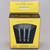 CUESOUL AK57 ROST T19 Integrated Dart Flights, Big Wing Shape, Clear Shaft with Clear Flight, Set of 3