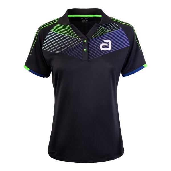 andro Shirt Avos schwarz/grün Damen