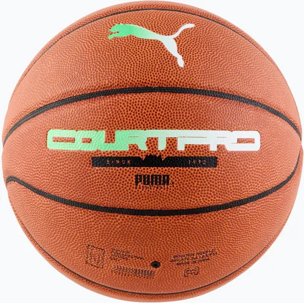 PUMA teamJAWS Court Pro Basketball Leder braun/dunkel Schatten Gr.7