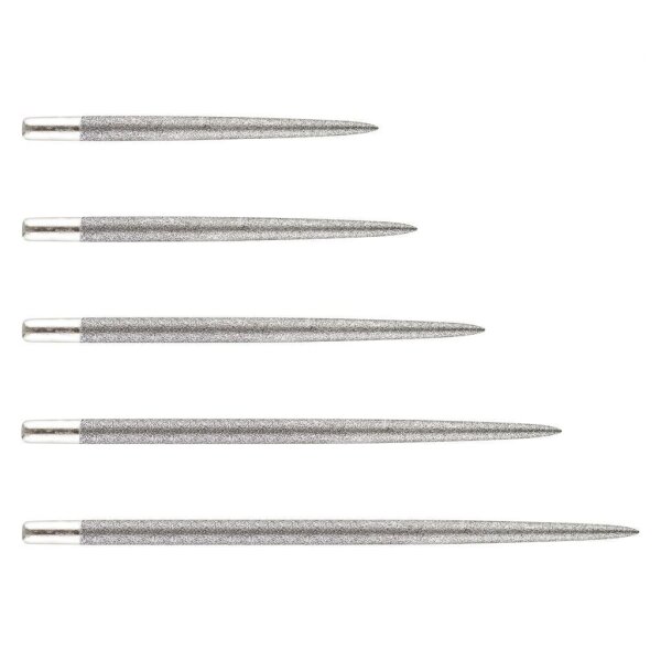 One80 Steel Dart Spitze Long Taper Point (Sand Coated) Silber