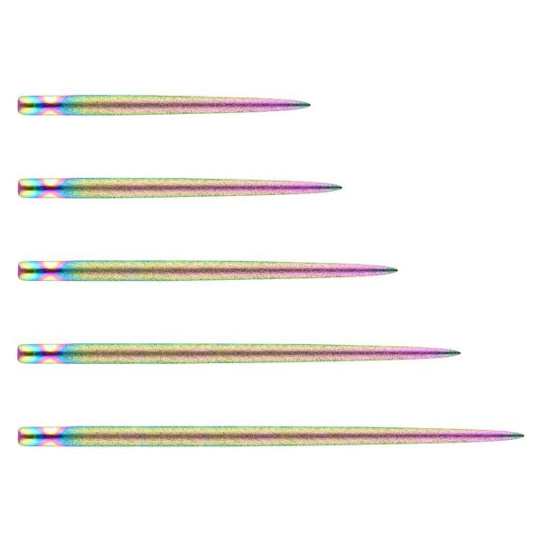 One80 Steel Dart Spitze Long Taper Point (Sand Coated) Rainbow