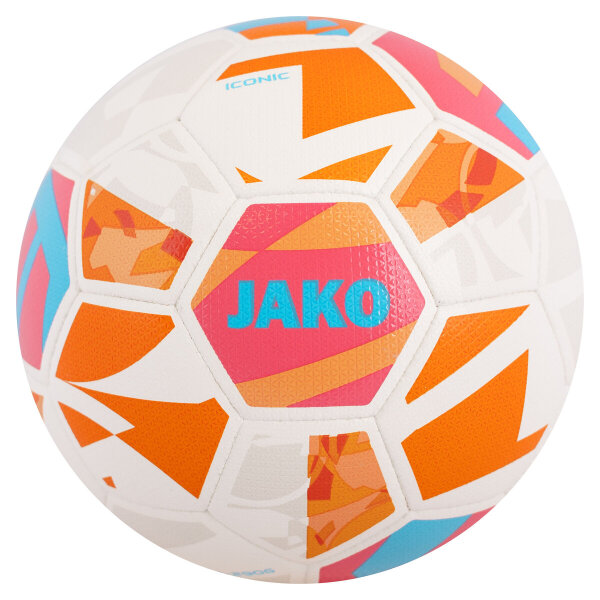 JAKO Lightball Iconic weiß/coral/lightorange Gr.4