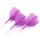 CUESOUL AK57 ROST T19 Integrated Dart Flights, Big Wing Shape, Clear Shaft with Purple Flight, Set of 3