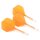 CUESOUL AK57 ROST T19 Integrated Dart Flights, Big Wing Shape, Clear Shaft with Orange Flight, Set of 3