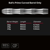 Bulls Prime Curved CP Steeltip Barrels Only 90%
