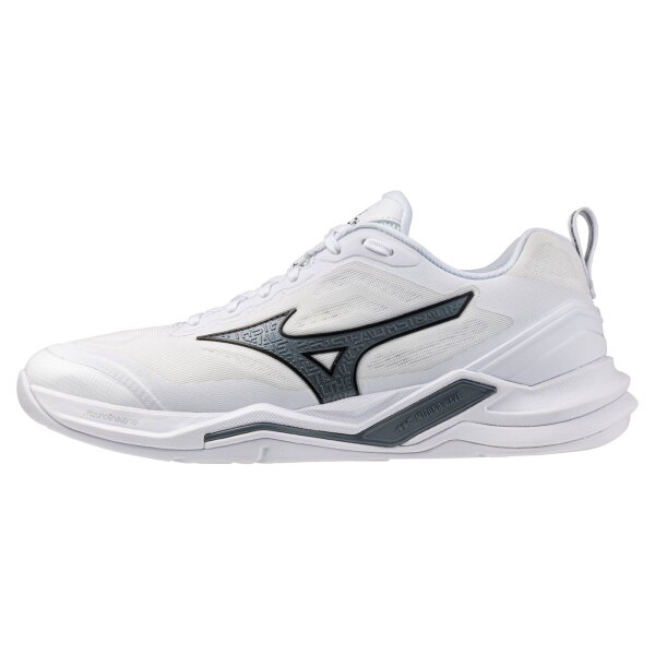 Mizuno Wave Stealth Elite White/Metallic Gray