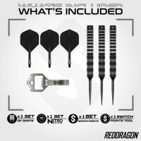 Red Dragon Sable Black Parallel Switch Point 90% - Dartpfeile