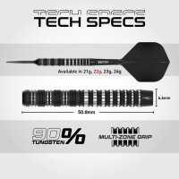 Red Dragon Sable Black Parallel Switch Point 90% - Dartpfeile