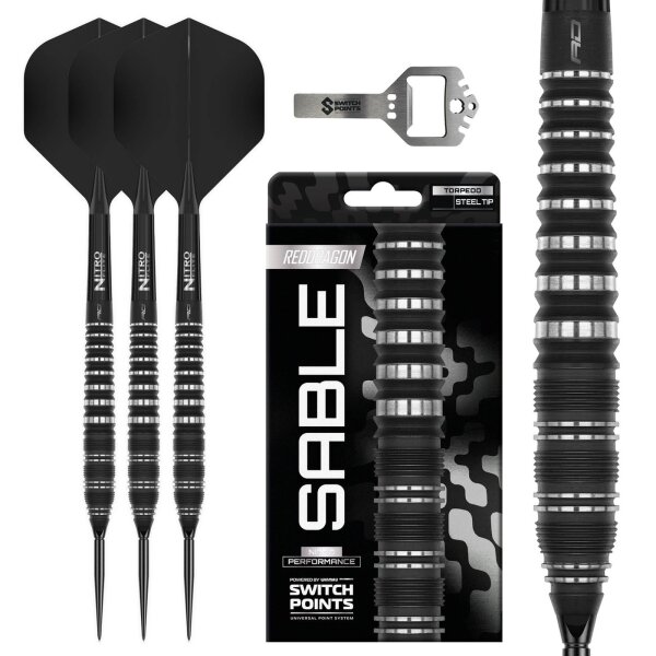Red Dragon Sable Black Torpedo Switch Point 90% - Dartpfeile